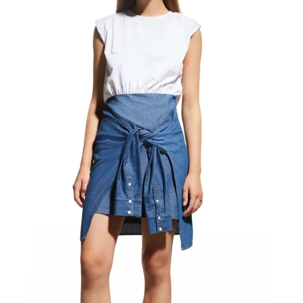 Veronica Beard White and Blue Mini Dress